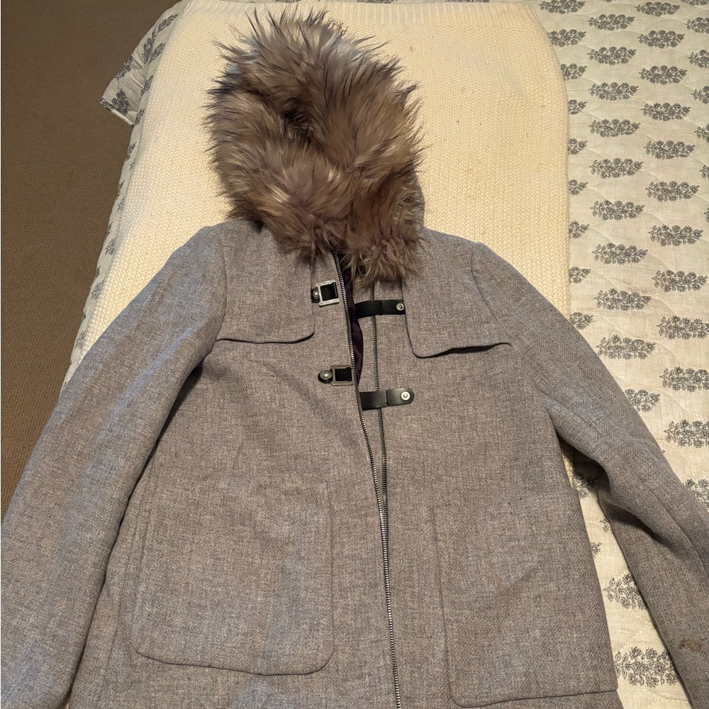 Zara Fur-Trimmed Jacket
